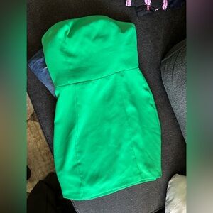 Amanda Uprichard Vibrant Green Strapless Dress